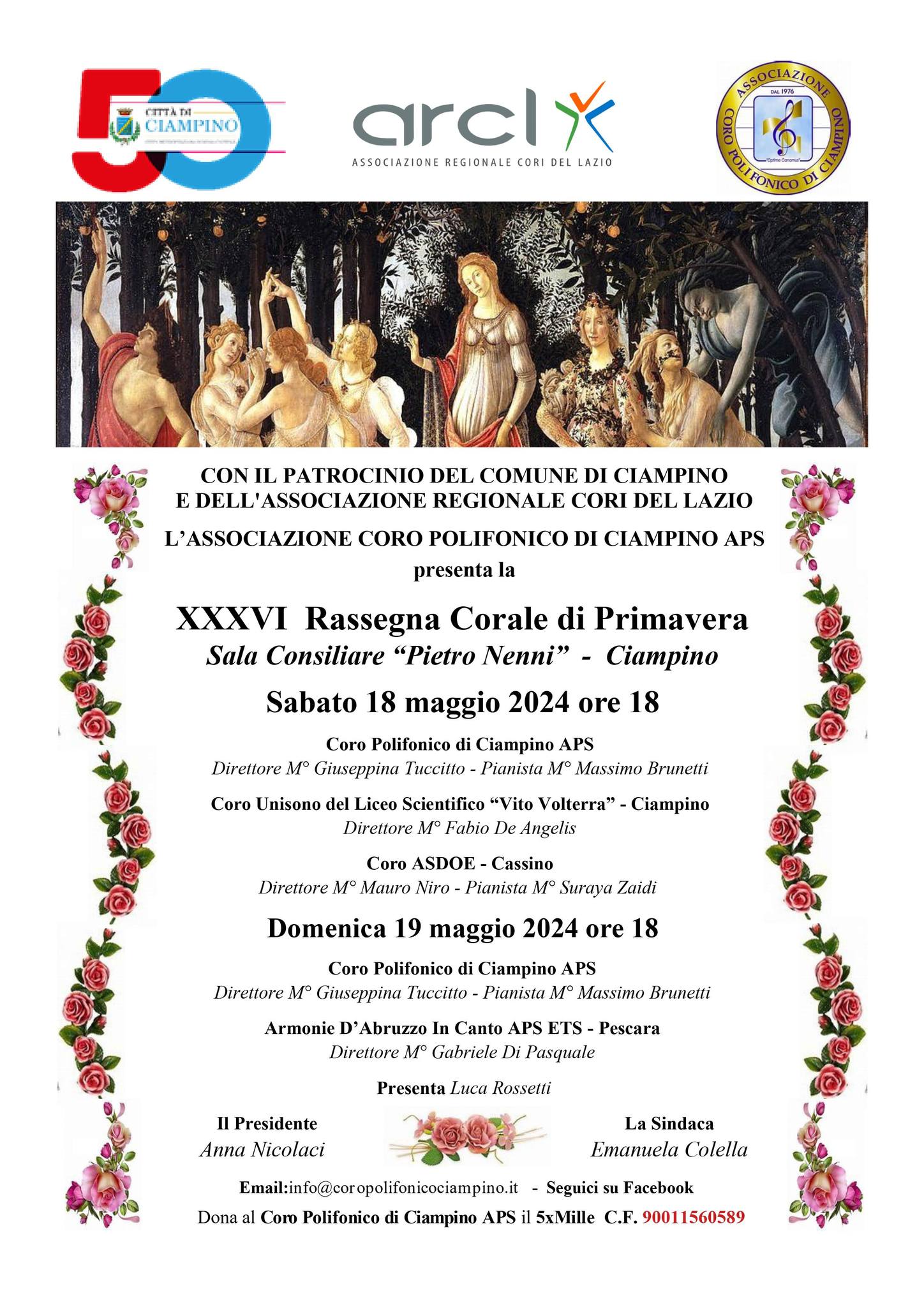 XXXVI Rassegna Corale di Primavera: un fine settimana di cultura e musica a Ciampino