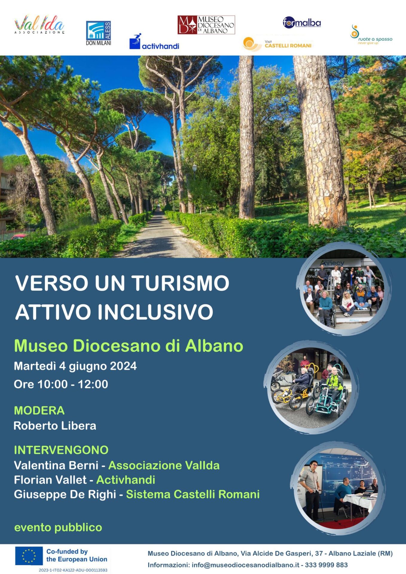 "Verso un turismo attivo inclusivo": martedì 4 giugno la presentazione dei risultati del progetto ad Albano Laziale