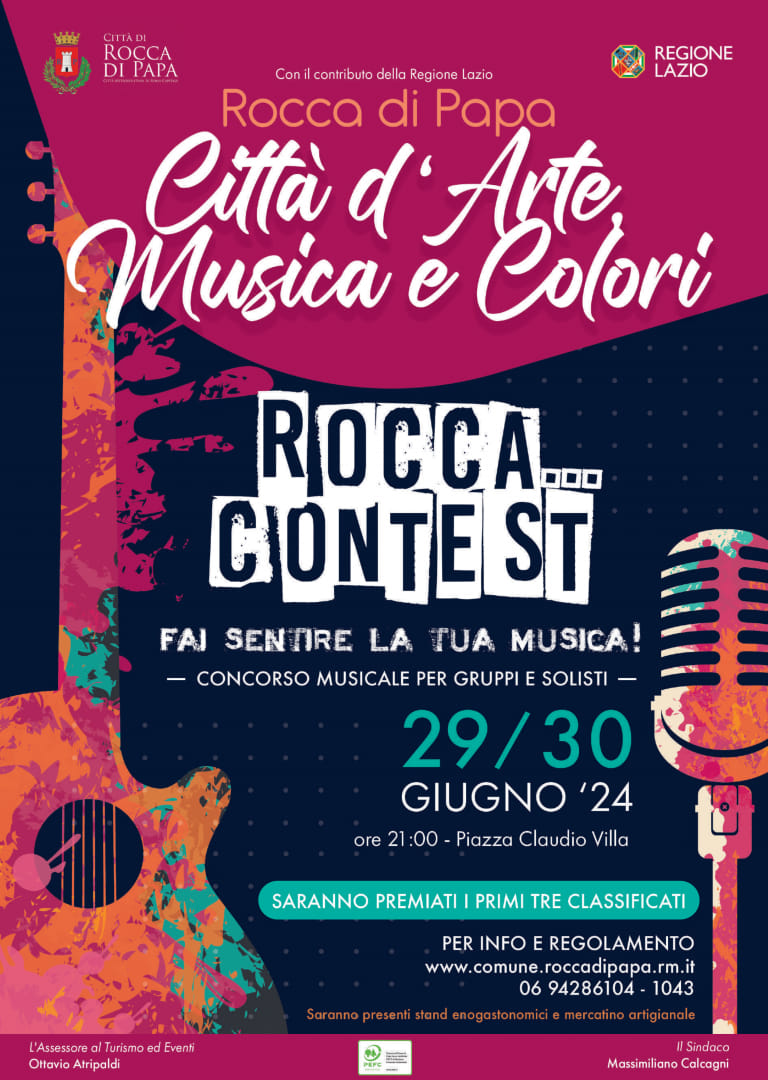 "Rocca Contest": fai sentire la tua musica il 29 e 30 giugno a Rocca di Papa