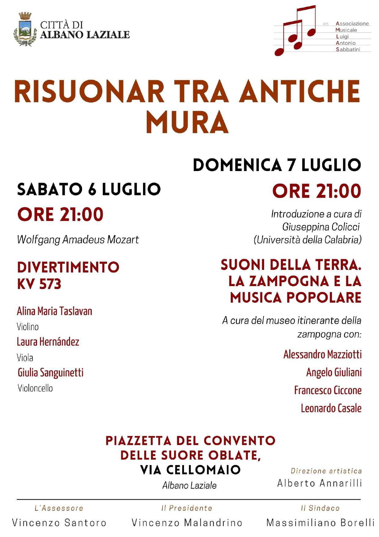 "Suonar tra antiche mura": due serate di musica ad Albano Laziale con il coro di AMLAS