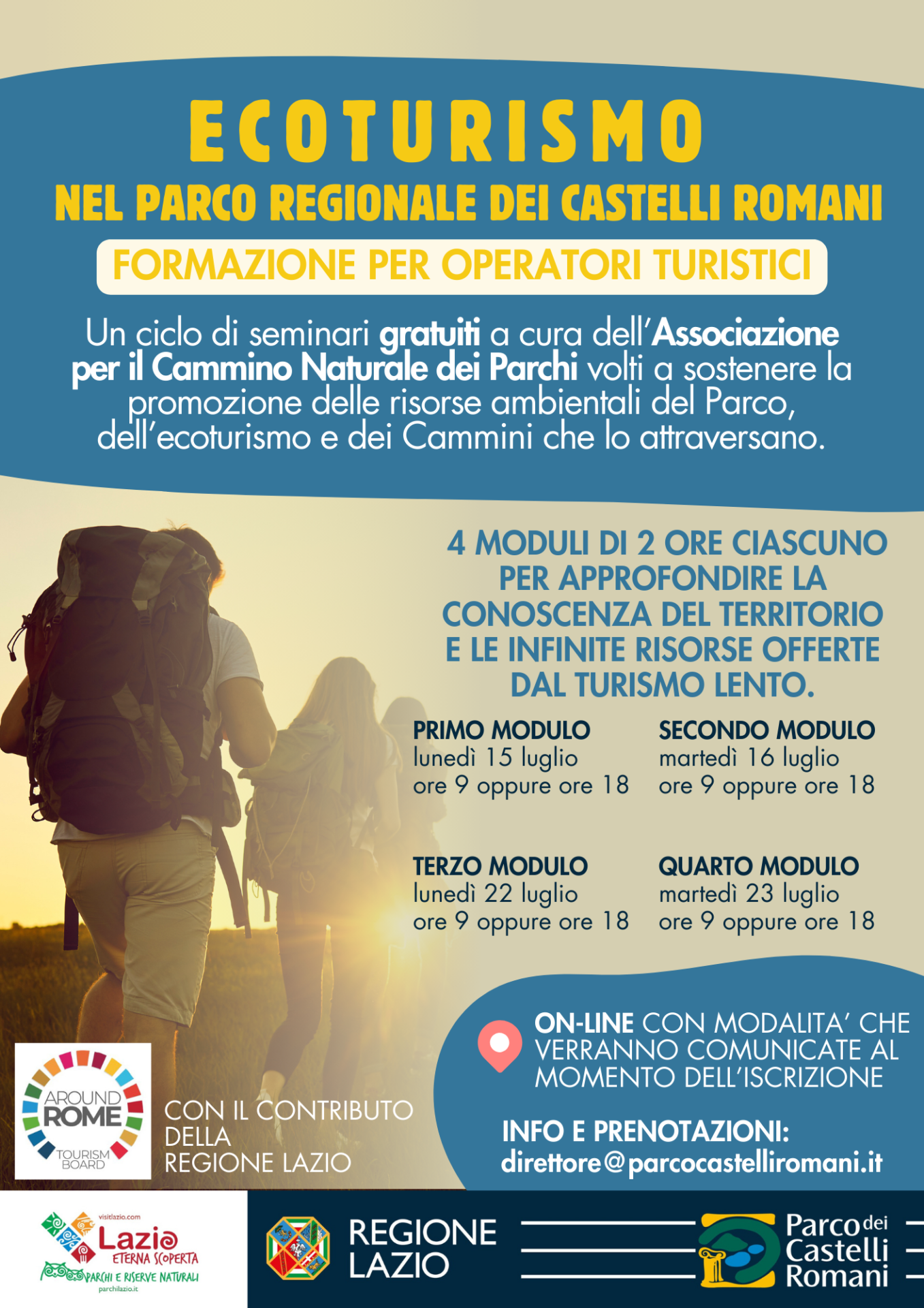 Ecoturismo nei Castelli Romani: seminari gratuiti per operatori turistici