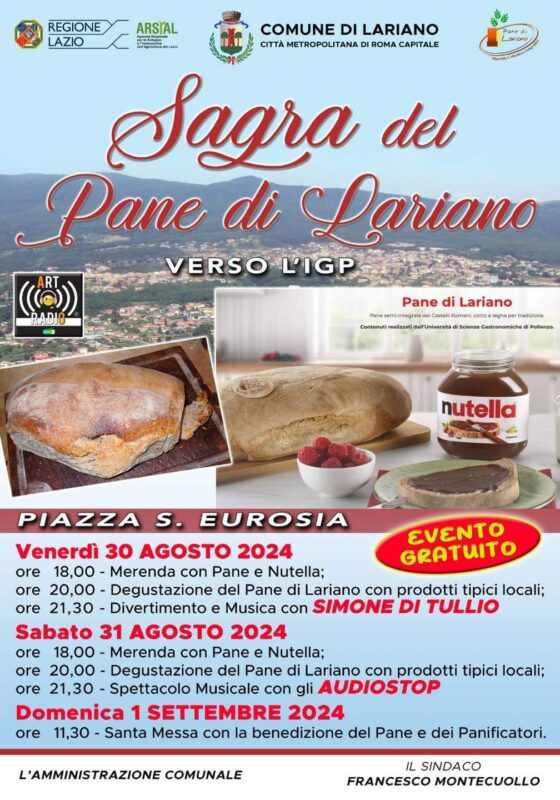 Locandina della Sagra del Pane di Lariano, edizione 2024