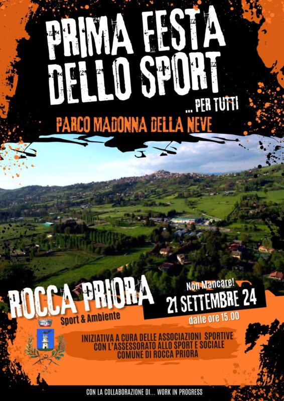 Locandina del primo Festival dello Sport di Rocca Priora