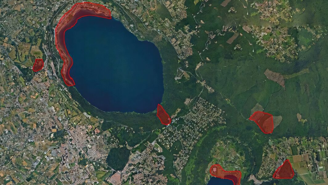 Foto satellitare dei Castelli Romani