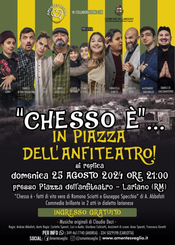 Locandina dello spettacolo teatrale "Chesso è"