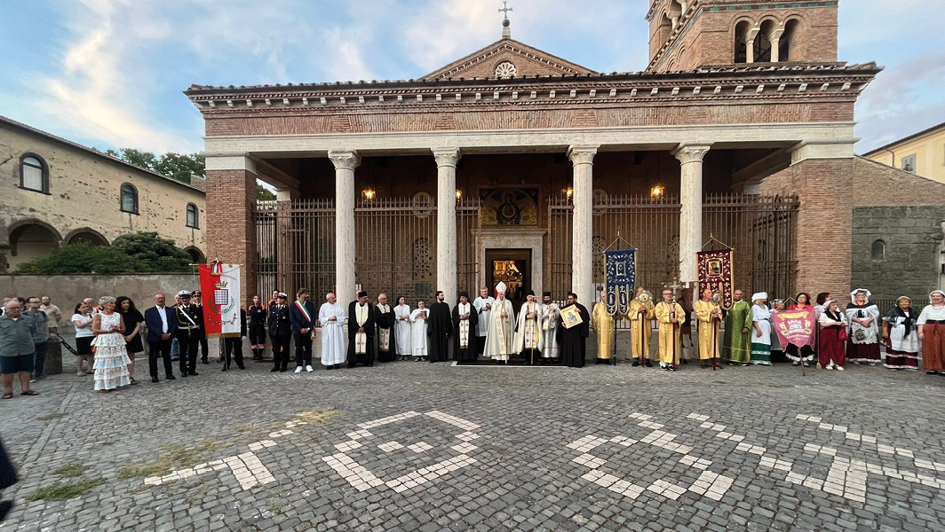 Grottaferrata, processione dell'icona della Theotokos