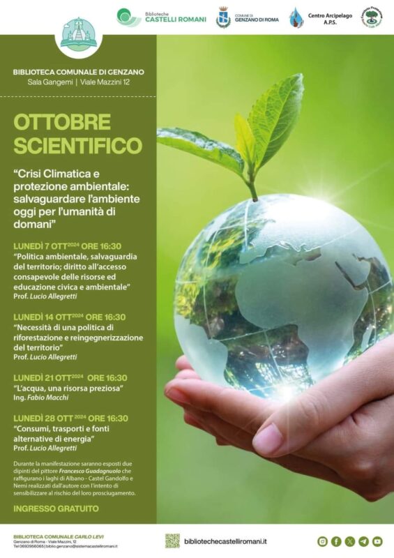 Locandina Ottobre Scientifico 2024 a Genzano di Roma