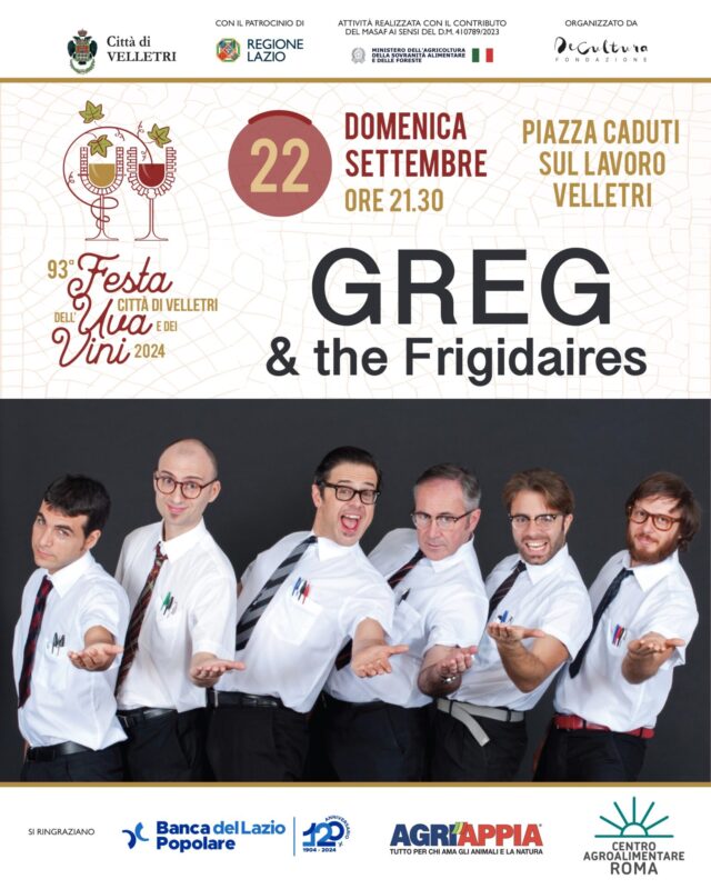 Festa dell'Uva e dei Vini 2024 - Greg & the Frigidaires