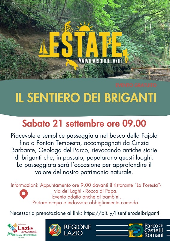 Parco dei Castelli Romani - Locandina Sentiero dei Briganti