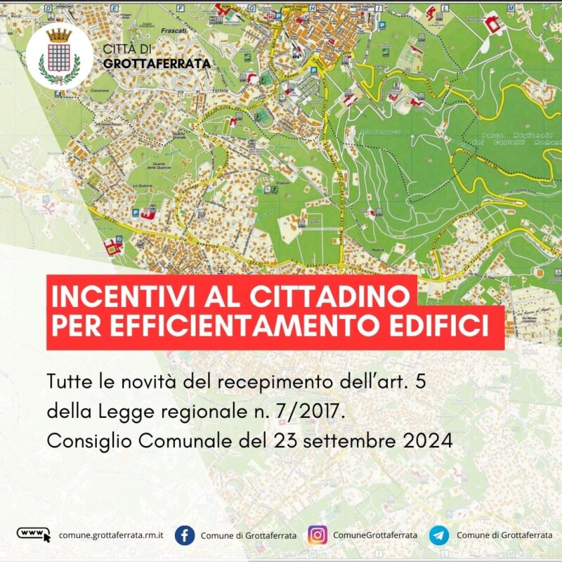 Legge Regionale Efficientamento energetico - Grottaferrata