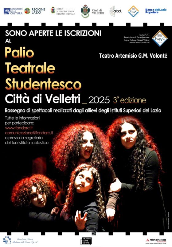 Locandina del Palio Teatrale Studentesco Città di Velletri - 2025