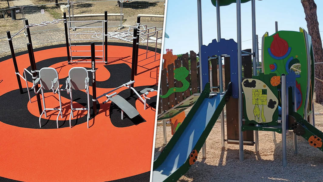 Nuovi giochi e stazione fitness al Parco A. Moro di Ciampino