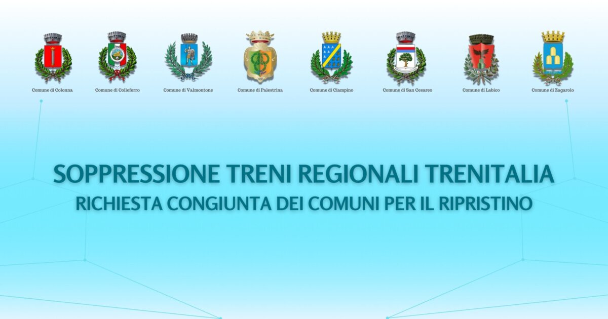 richiesta congiunta sindaci castelli romani monti prenesetini a trenitalia