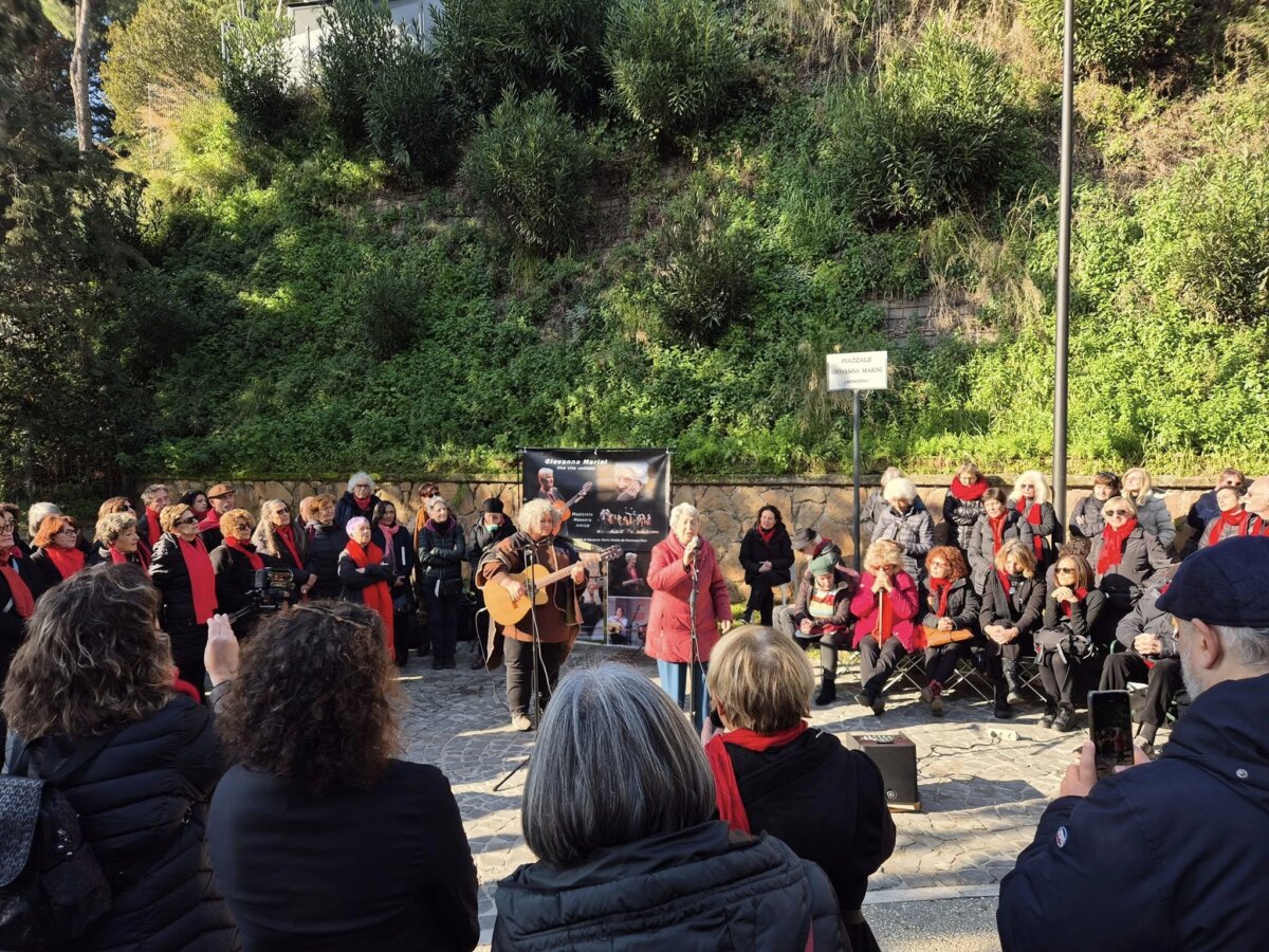 Intitolazione del piazzale Giovanna Marini a Monte Porzio Catone