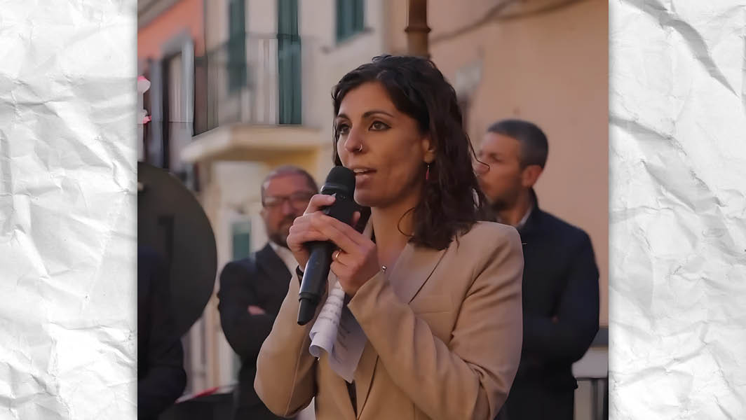 Anna Zaratti durante un intervento pubblico a Rocca Priora.