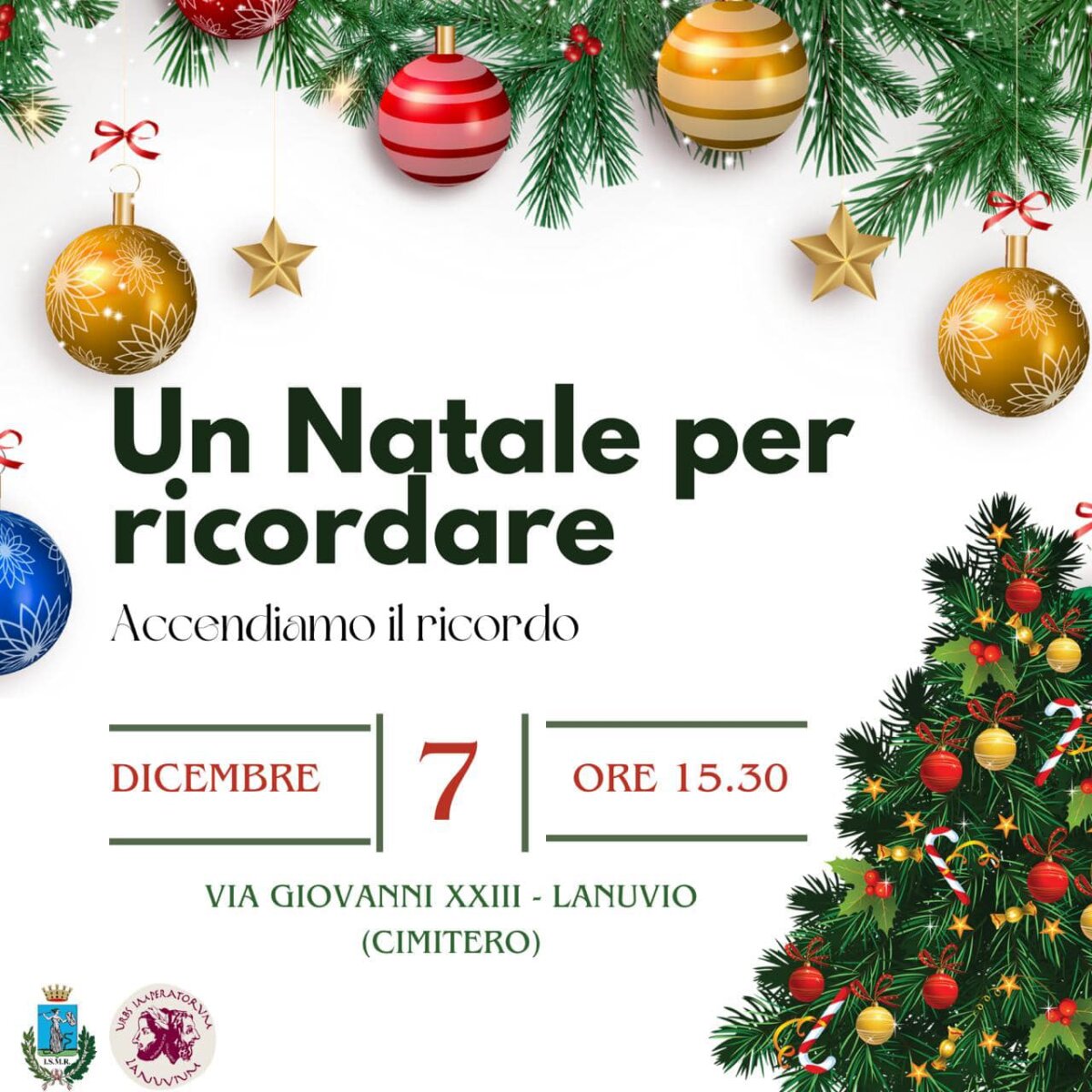 comune di lanuvio un natale da ricordare albero del ricordo