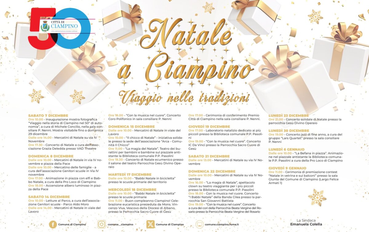 Calendario eventi di Natale a Ciampino